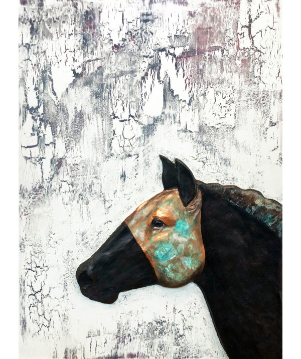 Racing Horse Equine Sculpture Painting