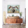 God Dogs Painting in Room - Interior Design
